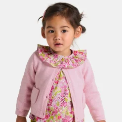 Jacadi Cardigans, Sweaters And Sweatshirts|Baby girl cardigan Heather Pink