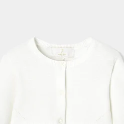 Jacadi Cardigans, Sweaters And Sweatshirts|Baby girl cardigan Jacadi White