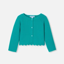 Jacadi Cardigans, Sweaters And Sweatshirts|Baby girl cardigan Emerald green