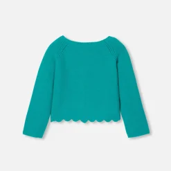 Jacadi Cardigans, Sweaters And Sweatshirts|Baby girl cardigan Emerald green