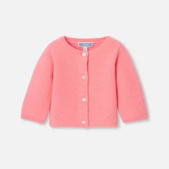 Jacadi Jumpers, Sweatshirts And Cardigans|Baby girl cashmere cardigan Indian pink