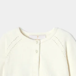 Jacadi Cardigans, Sweaters And Sweatshirts|Baby girl ceremony bolero Jacadi soft white