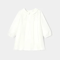 Jacadi Dresses|Baby girl ceremony dress Jacadi soft white
