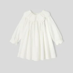 Jacadi Dresses|Baby girl ceremony dress Jacadi soft white