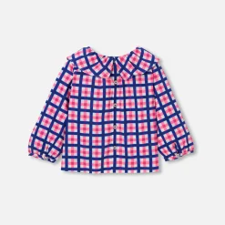Jacadi Blouses|Baby girl checked blouse White/Multicolour