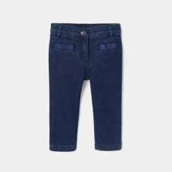 Jacadi Pants And Shorts|Baby girl comfort jeans Denim blue