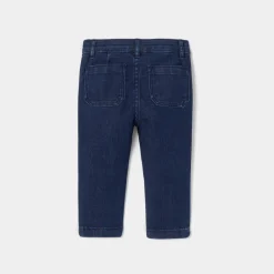Jacadi Pants And Shorts|Baby girl comfort jeans Denim blue