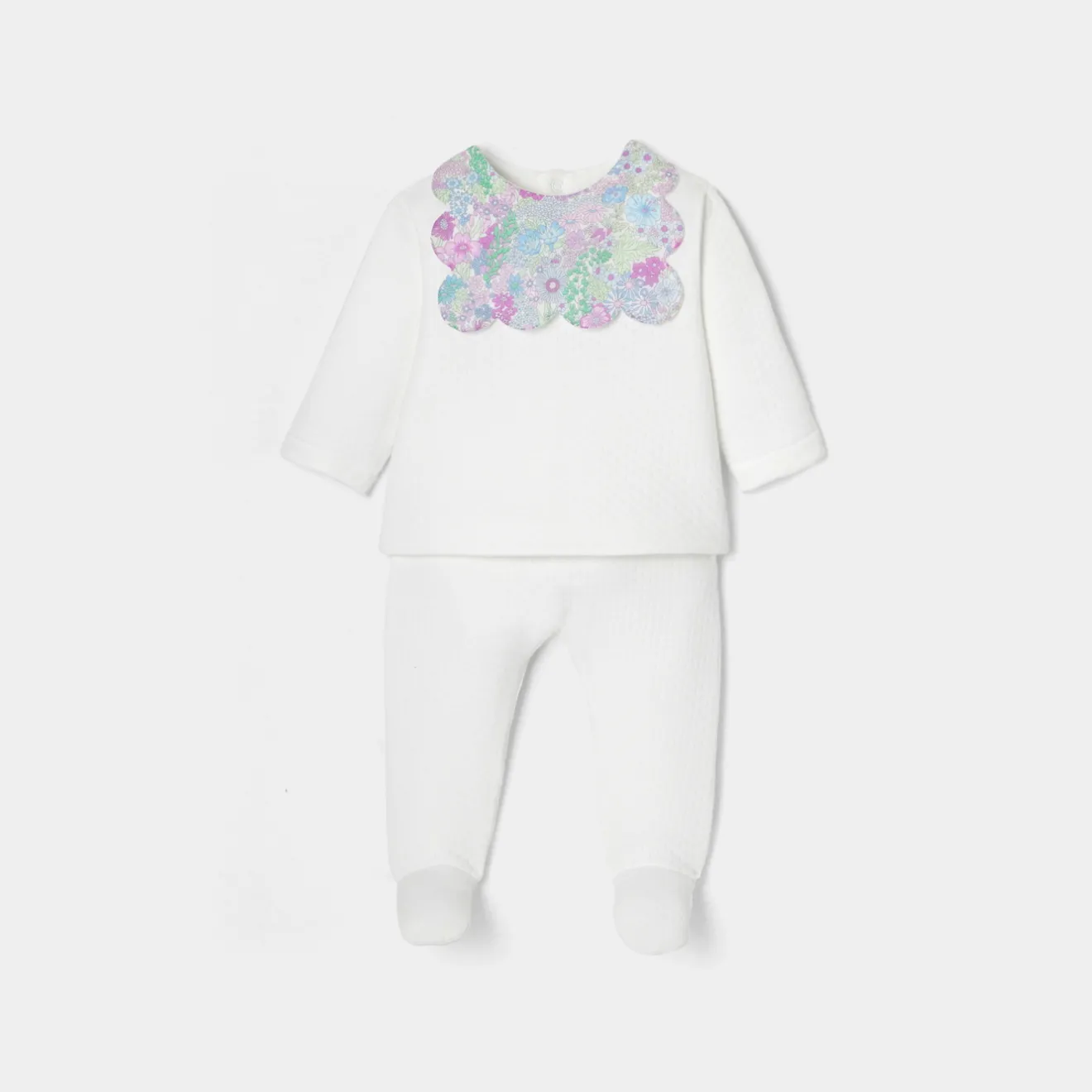 Jacadi Bloomers, Overalls And Sets|Baby girl comfort set Jacadi White