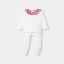 Jacadi Bloomers, Overalls And Sets|Baby girl comfort set in double jersey Jacadi White