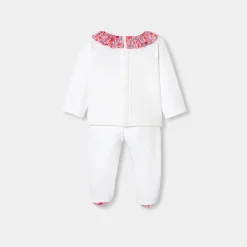 Jacadi Bloomers, Overalls And Sets|Baby girl comfort set in double jersey Jacadi White