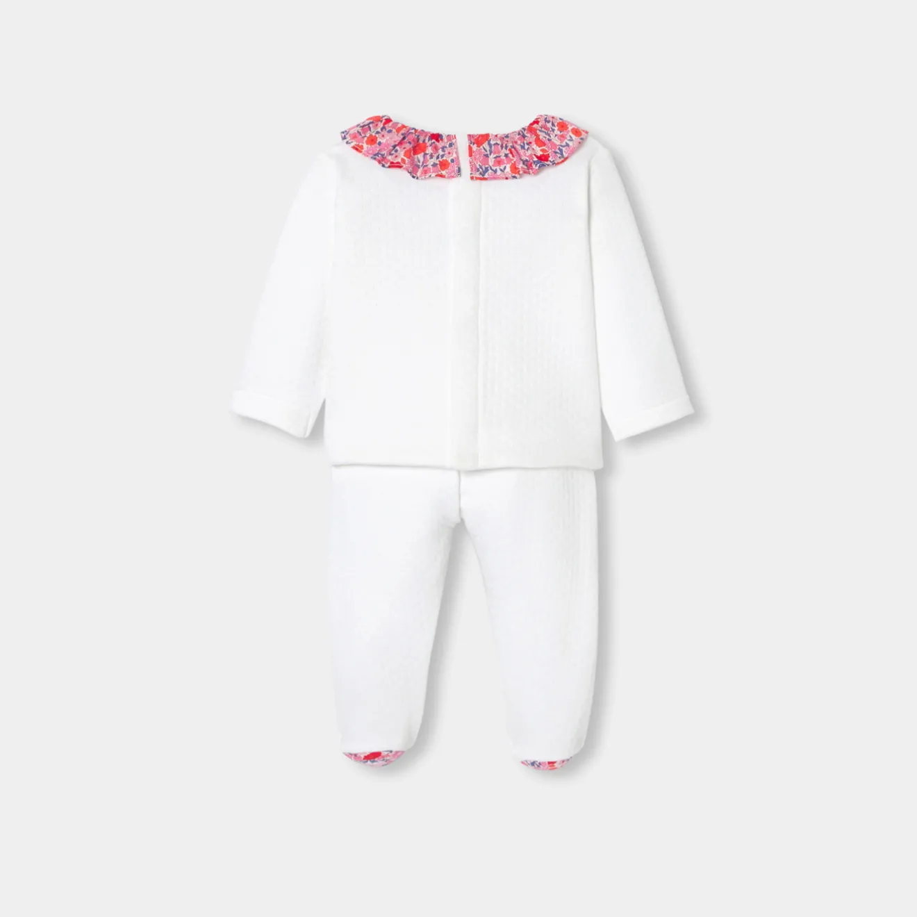 Jacadi Bloomers, Overalls And Sets|Baby girl comfort set in double jersey Jacadi White
