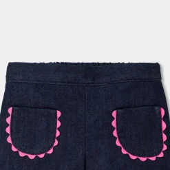 Jacadi Pants And Shorts|Baby girl denim shorts Dark Denim