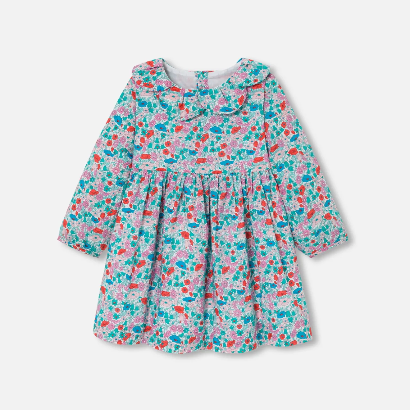 Jacadi Dresses|Baby girl dress in Liberty fabric White/Multicolour