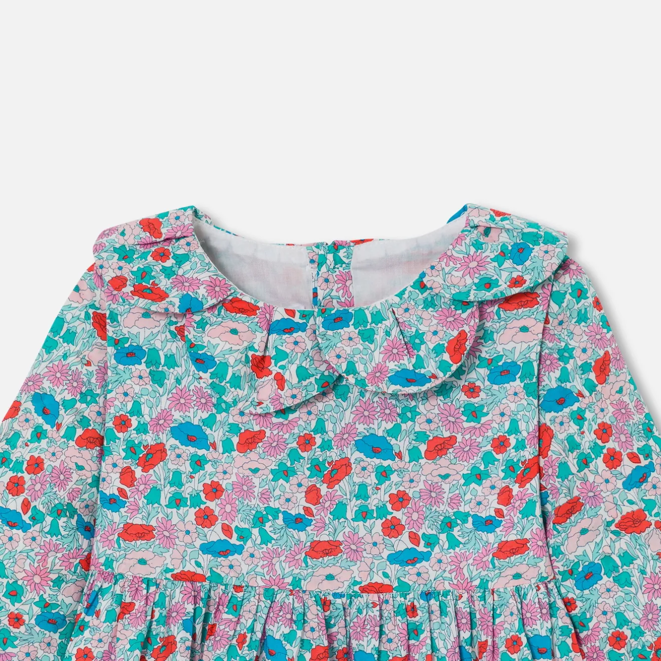 Jacadi Dresses|Baby girl dress in Liberty fabric White/Multicolour