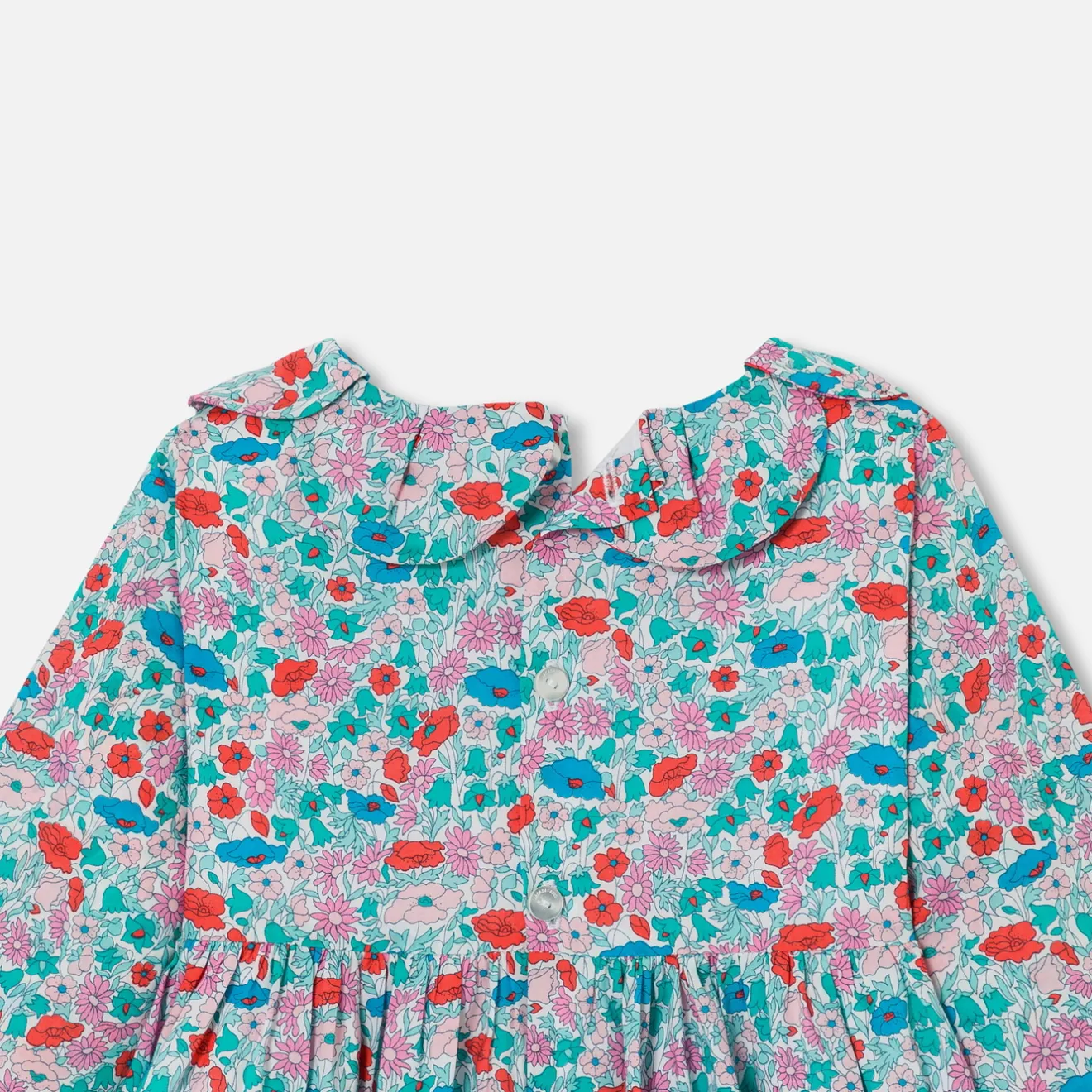 Jacadi Dresses|Baby girl dress in Liberty fabric White/Multicolour