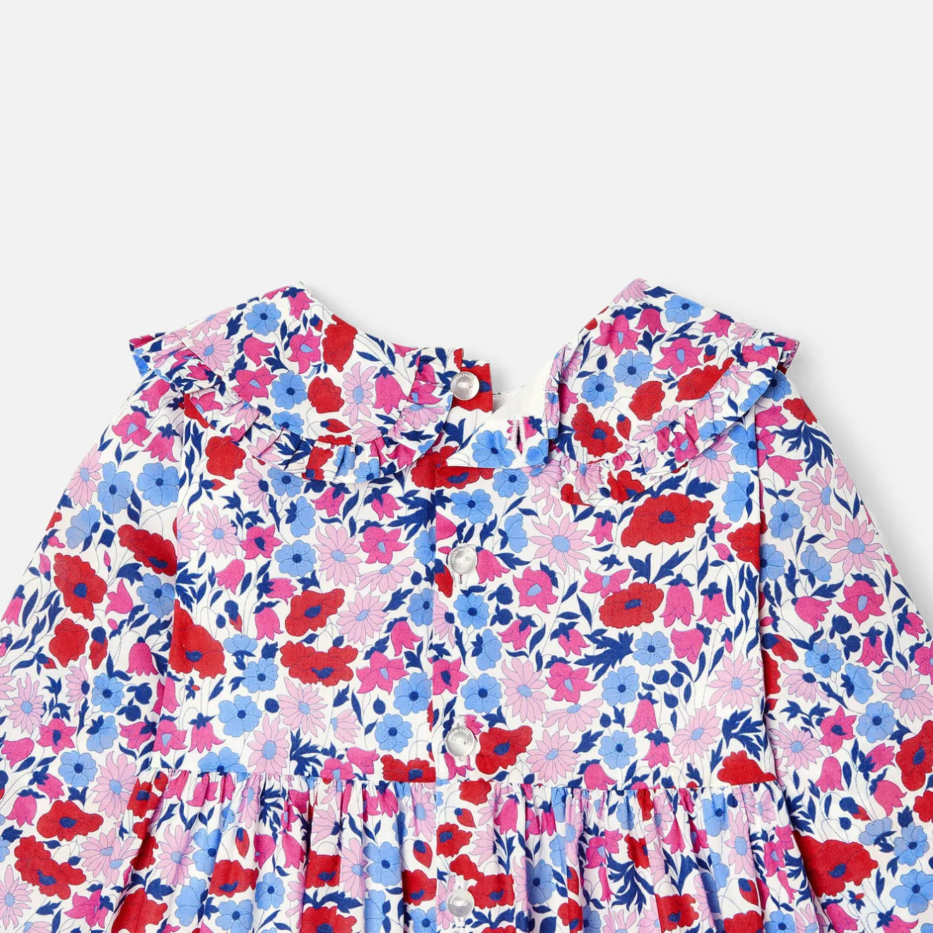Jacadi Dresses|Baby girl dress in Liberty fabric White/Multicolour