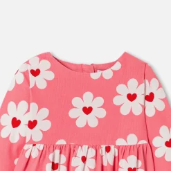 Jacadi Dresses|Baby girl dress in milleraies velvet Pink/Multicolour