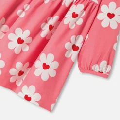 Jacadi Dresses|Baby girl dress in milleraies velvet Pink/Multicolour