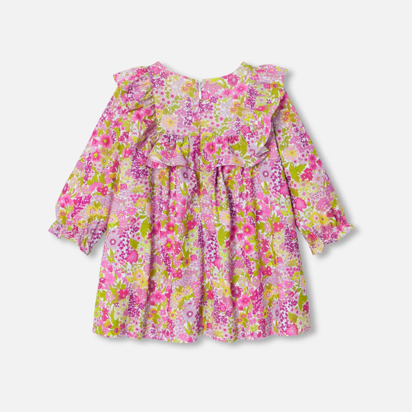 Jacadi Dresses|Baby girl dress in velvet Liberty fabric White/Multicolour