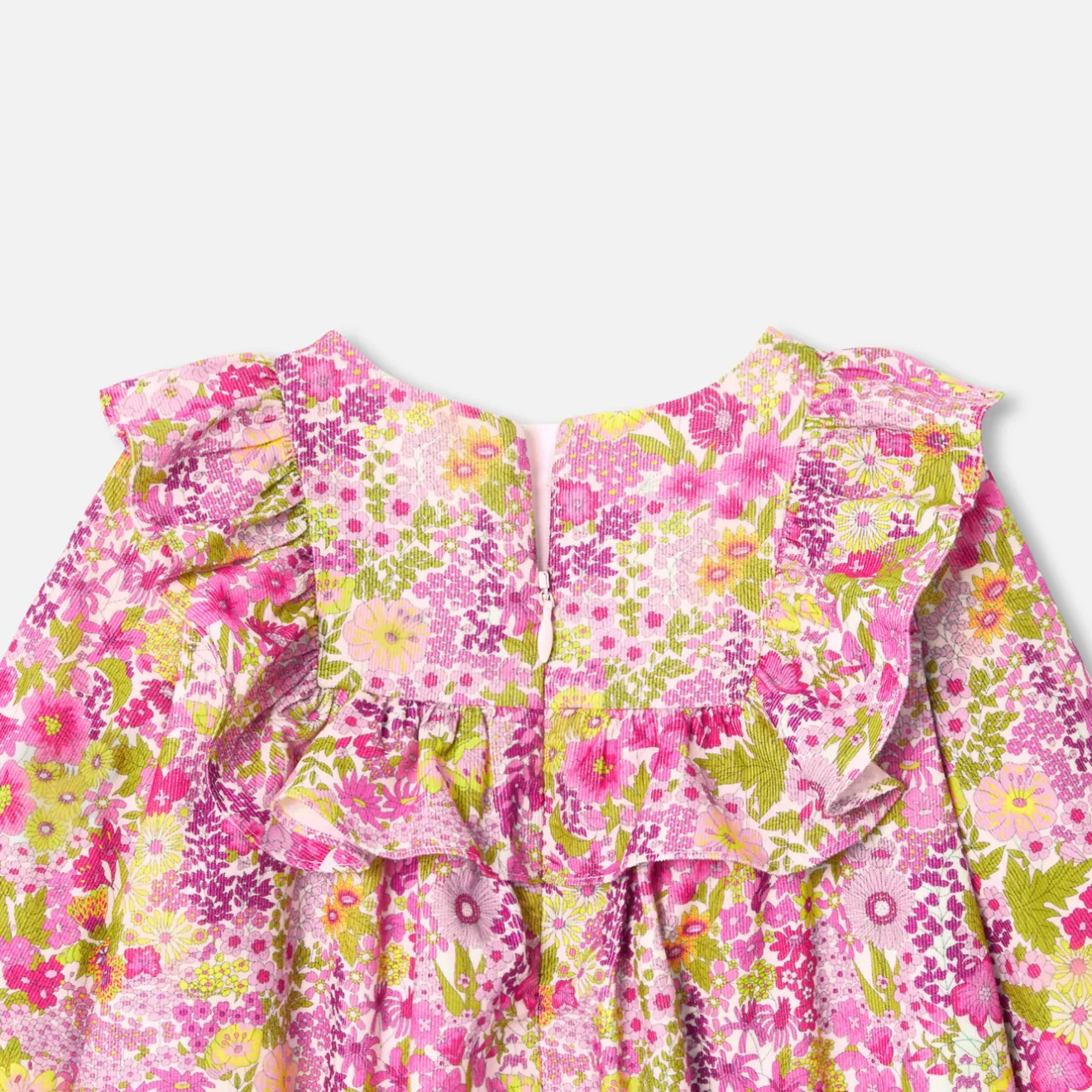 Jacadi Dresses|Baby girl dress in velvet Liberty fabric White/Multicolour