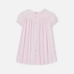 Jacadi Dresses|Baby girl dress with balloon sleeves Jacadi Powder Pink