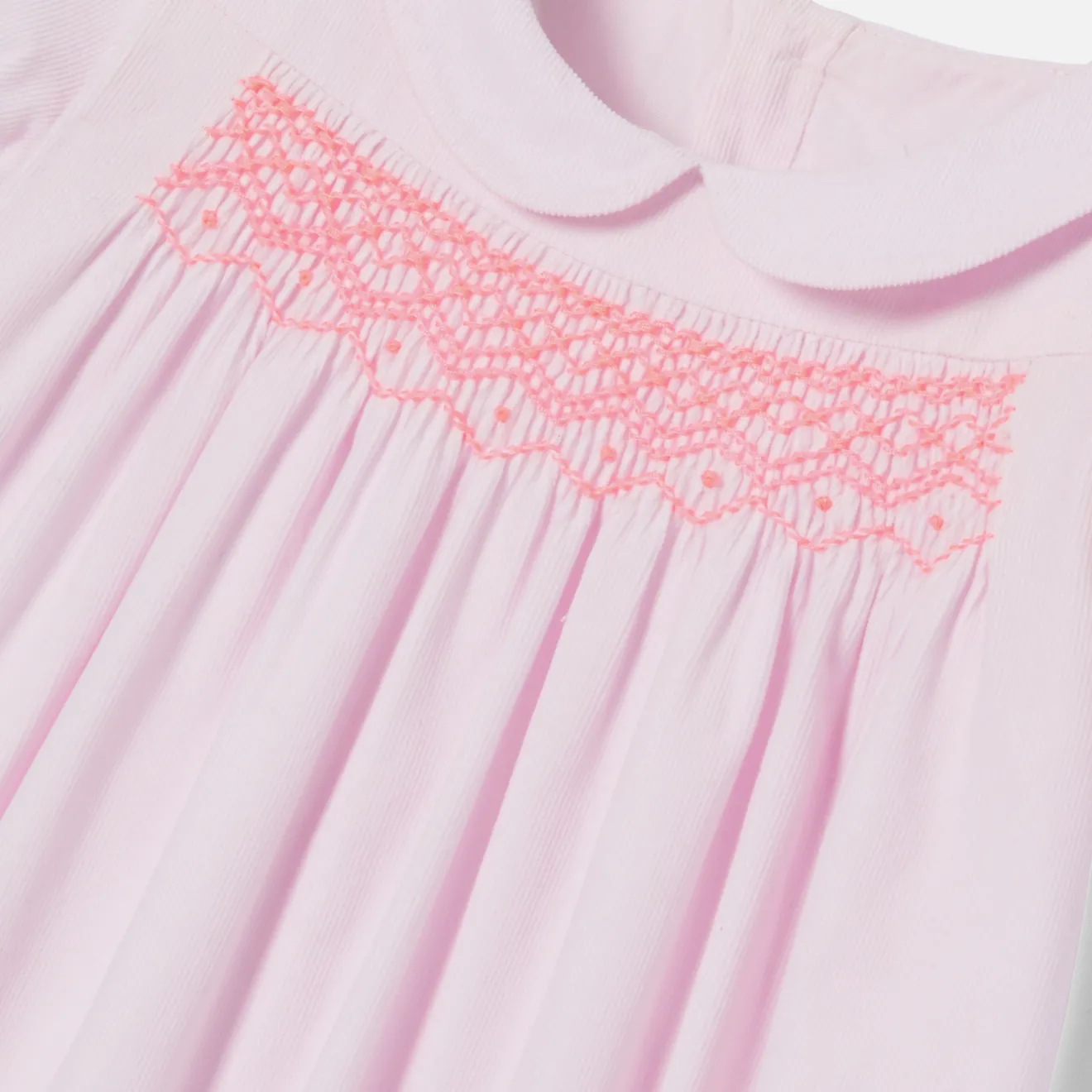 Jacadi Dresses|Baby girl dress with balloon sleeves Jacadi Powder Pink