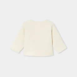 Jacadi Cardigans, Sweaters And Sweatshirts|Baby girl fleece cardigan Jacadi soft white