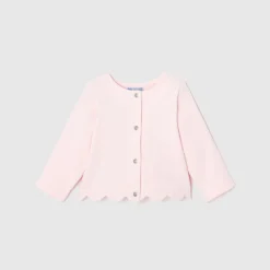 Jacadi Cardigans, Sweaters And Sweatshirts|Baby girl fleece cardigan Jacadi Powder Pink