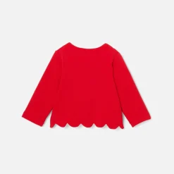 Jacadi Cardigans, Sweaters And Sweatshirts|Baby girl fleece cardigan Jacadi Red
