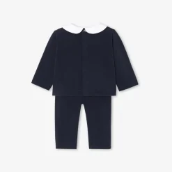 Jacadi Bloomers, Overalls And Sets|Baby girl fleece comfort set Light navy