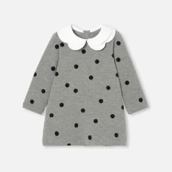 Jacadi Dresses|Baby girl fleece dress Jacadi Dark grey