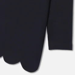 Jacadi Dresses|Baby girl fleece dress Jacadi Navy