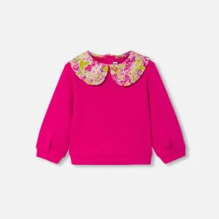 Jacadi Cardigans, Sweaters And Sweatshirts|Baby girl fleece sweatshirt Raspberry