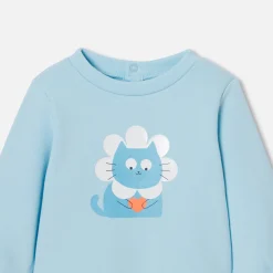 Jacadi Cardigans, Sweaters And Sweatshirts|Baby girl fleece sweatshirt Steel blue