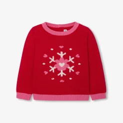 Jacadi Cardigans, Sweaters And Sweatshirts|Baby girl Holiday sweater Jacadi Red