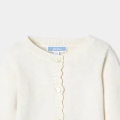 Jacadi Jumpers, Sweatshirts And Cardigans|Baby girl jersey cardigan Jacadi soft white