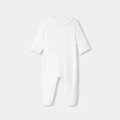 Jacadi Pajamas|Baby girl jersey pajamas with cloud motif Jacadi White