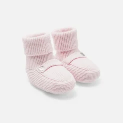Jacadi Tights, Socks And Booties|Accessories|Baby girl knitted booties Jacadi pale Pink