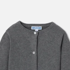 Jacadi Cardigans, Sweaters And Sweatshirts|Baby girl knitted cardigan Jacadi Dark grey