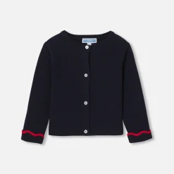 Jacadi Cardigans, Sweaters And Sweatshirts|Baby girl knitted cardigan Jacadi Navy