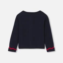 Jacadi Cardigans, Sweaters And Sweatshirts|Baby girl knitted cardigan Jacadi Navy