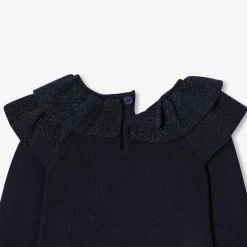 Jacadi Dresses|Baby girl knitted dress Jacadi Navy