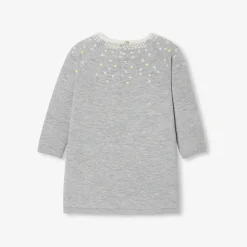 Jacadi Dresses|Baby girl knitted dress Jacadi light Heather Grey