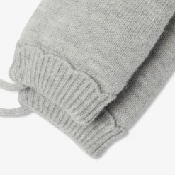 Jacadi Accessories|Winter Accessories|Baby girl knitted mittens Jacadi light Heather Grey