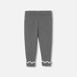 Jacadi Pants And Shorts|Baby girl knitted pants Jacadi Dark grey
