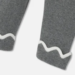 Jacadi Pants And Shorts|Baby girl knitted pants Jacadi Dark grey