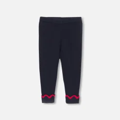 Jacadi Pants And Shorts|Baby girl knitted pants Jacadi Navy