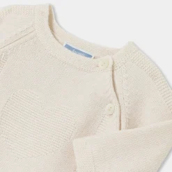 Jacadi Bloomers, Overalls And Sets|Baby girl knitwear set Jacadi soft white