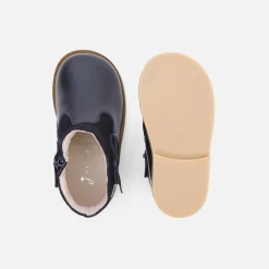 Jacadi Ankle & Lined Boots|Baby girl leather boots Jacadi Navy