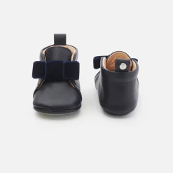 Jacadi Slippers|Soft Leather Slippers|Baby girl leather slippers Jacadi Navy
